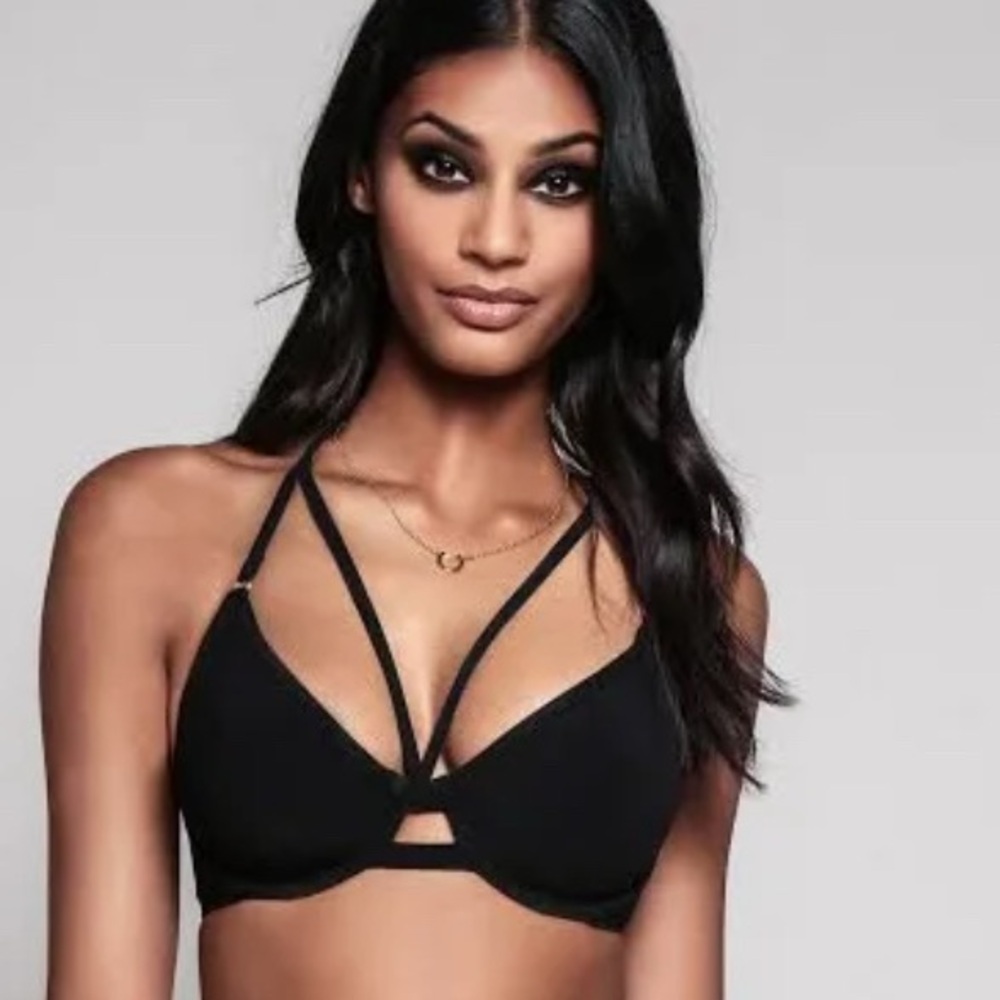 Black Strappy Bikini Top